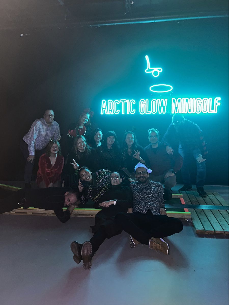 Players on the glowing course — Oulu
